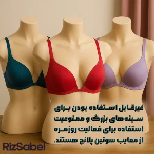 غیرقـابل اســتفاده بودن بــرای ســینه‌های بزرگ و ممـنوعیت استفاده برای فعالیت روزمــره از معایب سوتین پلانج هستند.