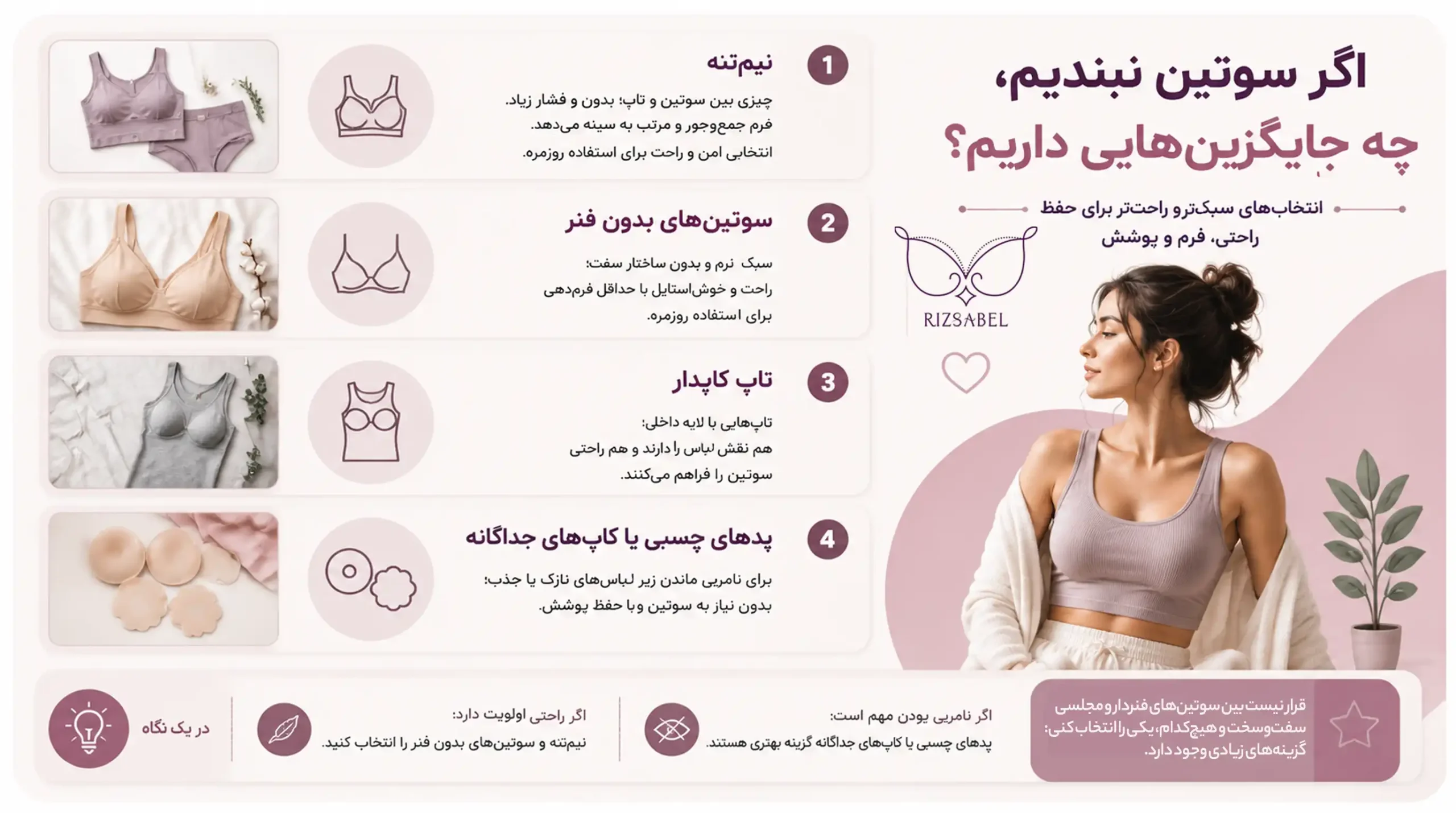 جایگزین های سوتین
