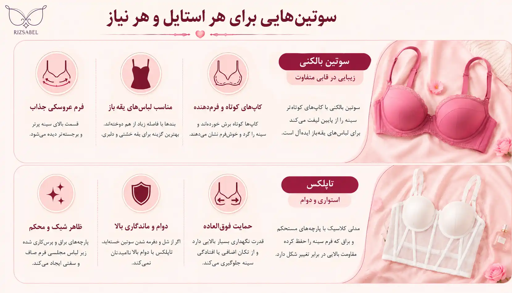 سوتین بالکنی و تاپلکس