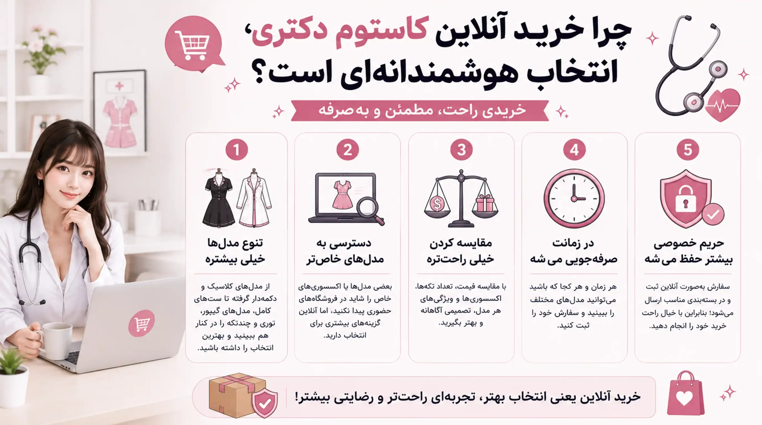 مزایای خرید اینترنتی کاستوم دکتری