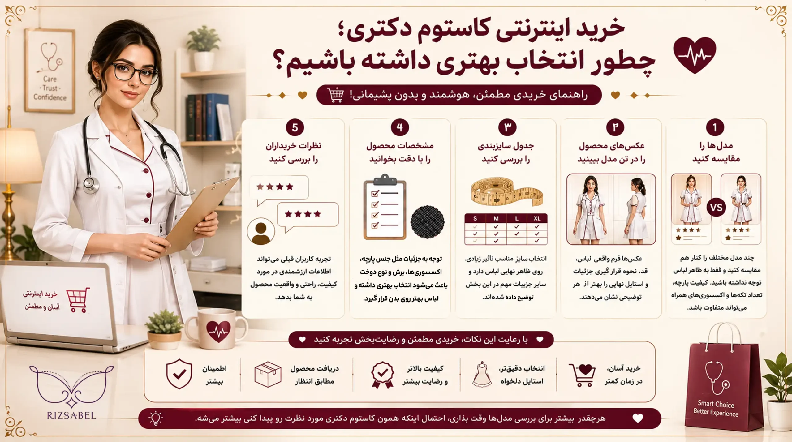 نکات خرید اینترنتی کاستوم دکتری