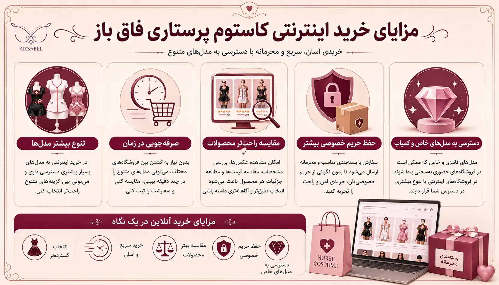 مزایای خرید اینترنتی کاستوم فاق باز
