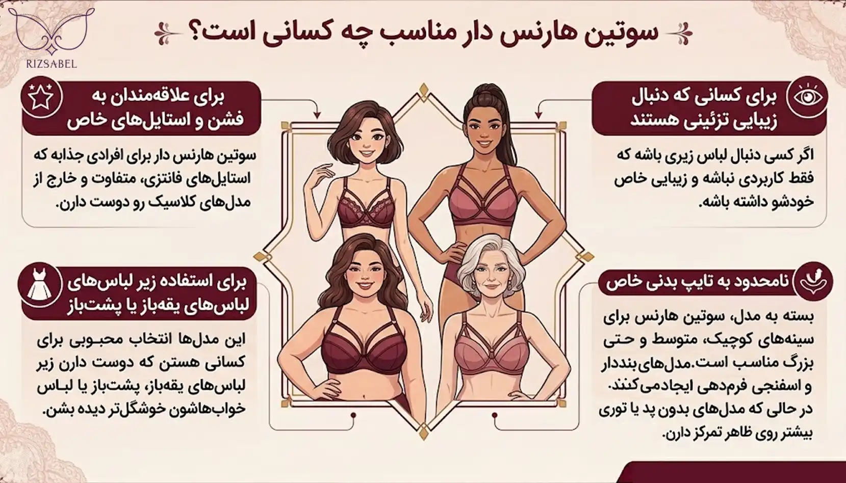 سوتین هارنس دار مناسب چه کسانی است