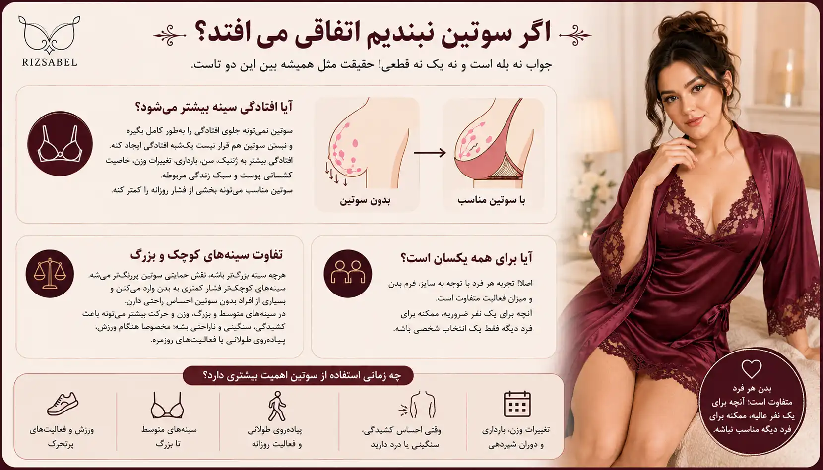اگر سوتین نبندیم چه اتفاقی می افتد