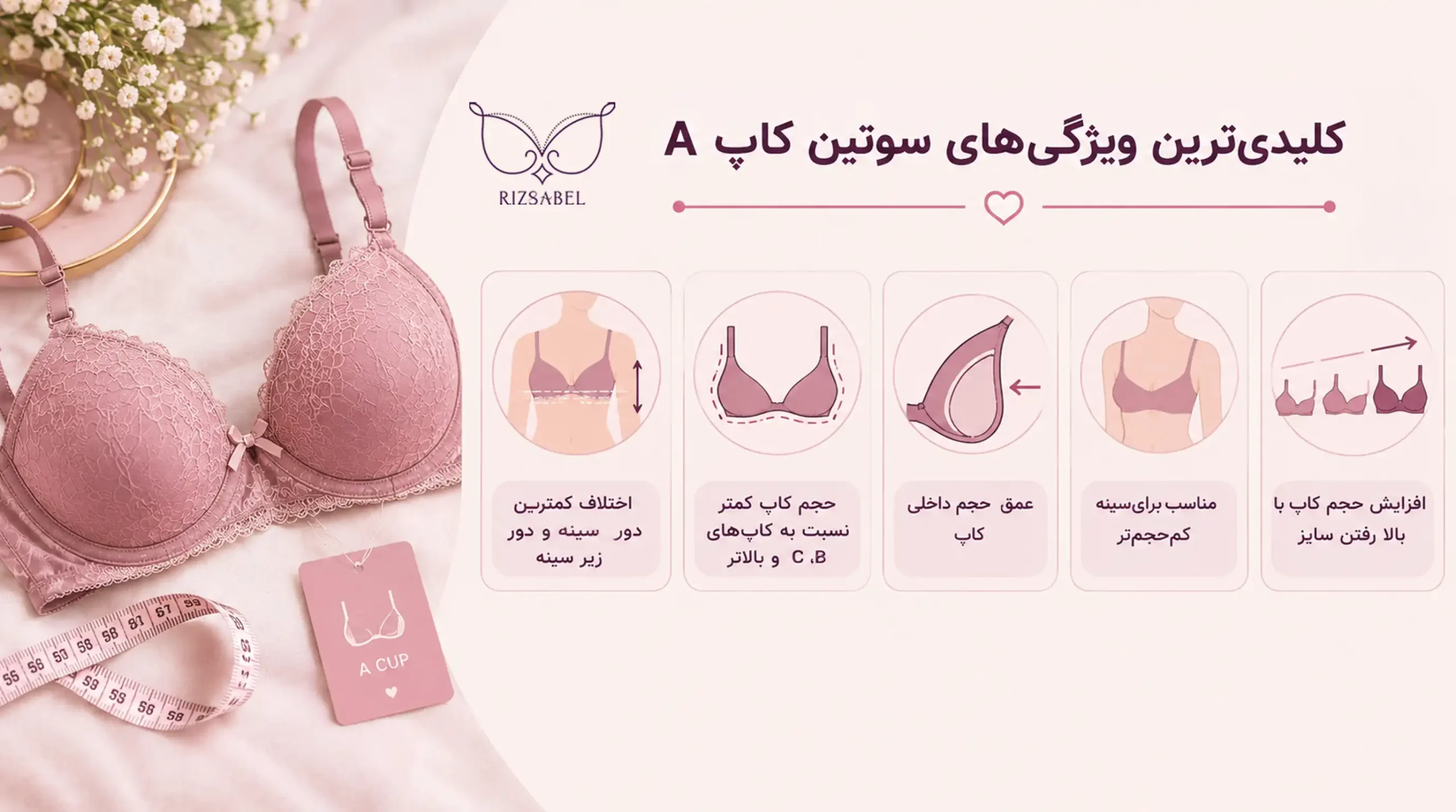 ویژگی های سوتین کاپ A