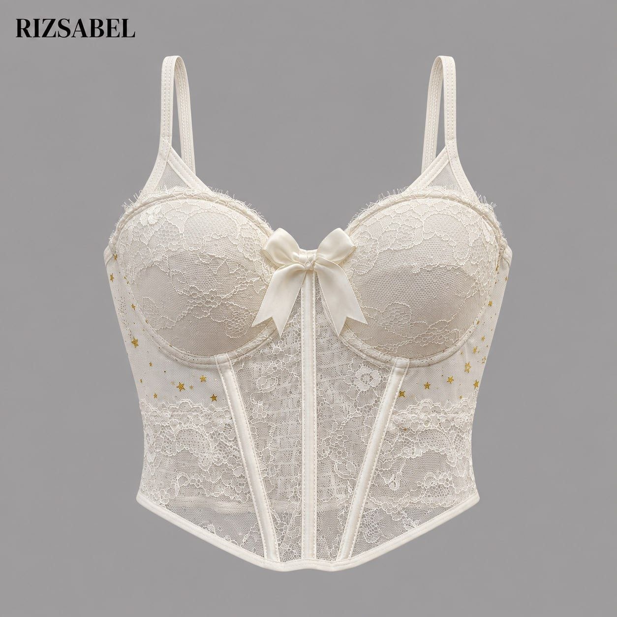 کراپ فنر دار Mademoiselle Rose فری سایز سفید