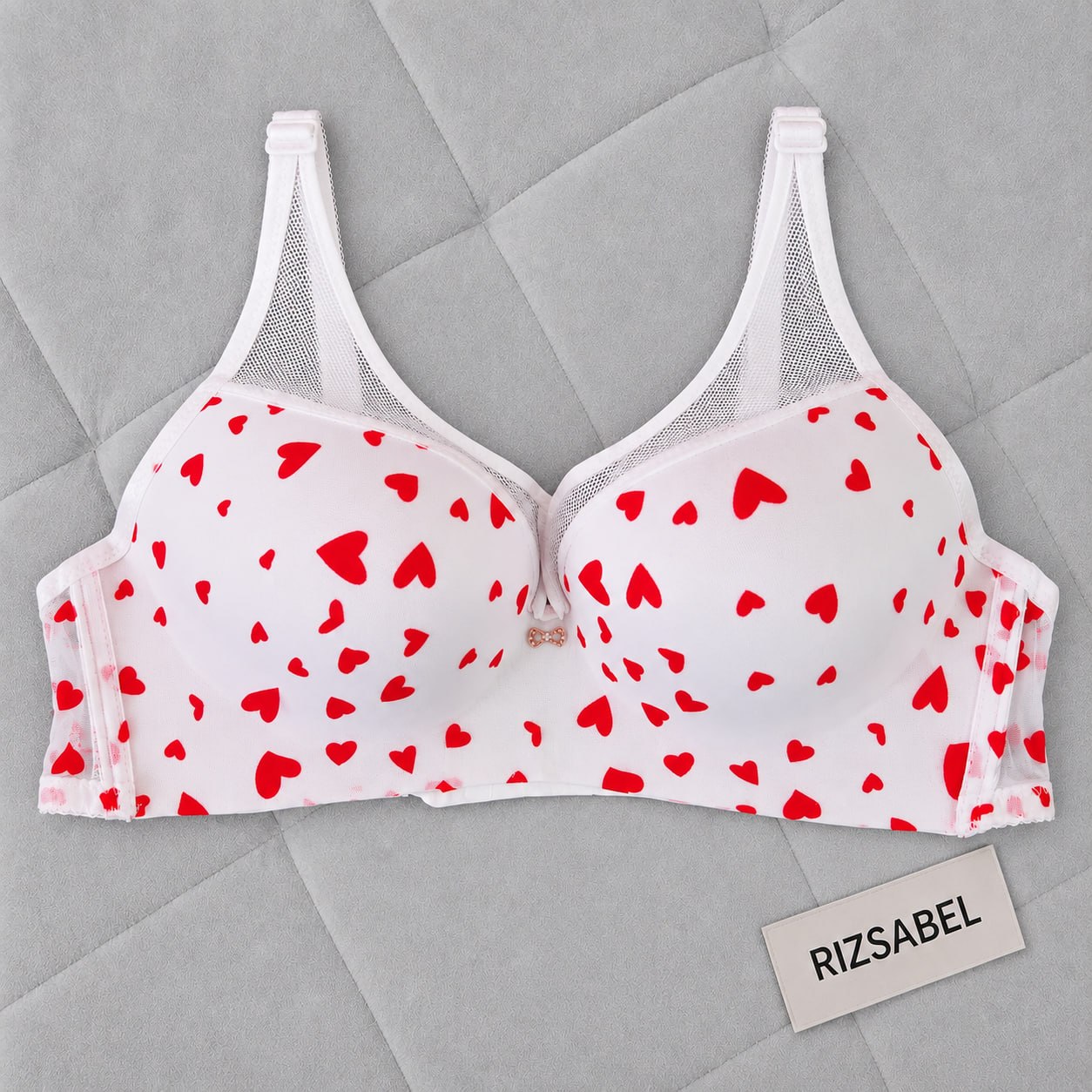 سوتین اسفنجی تک red heart کاپ B